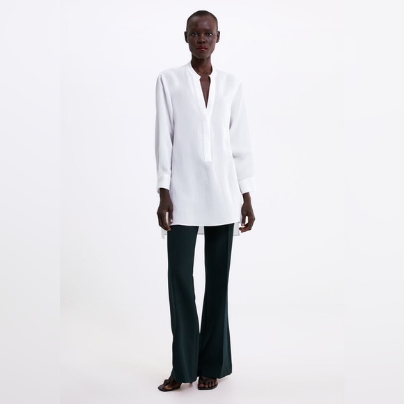 Zara Tops Zara Oversized Blouse With Buttons Poshmark